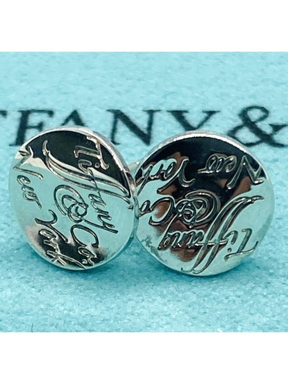 Tiffany & Co Sterling Silver 925 Notes Stud Earrings